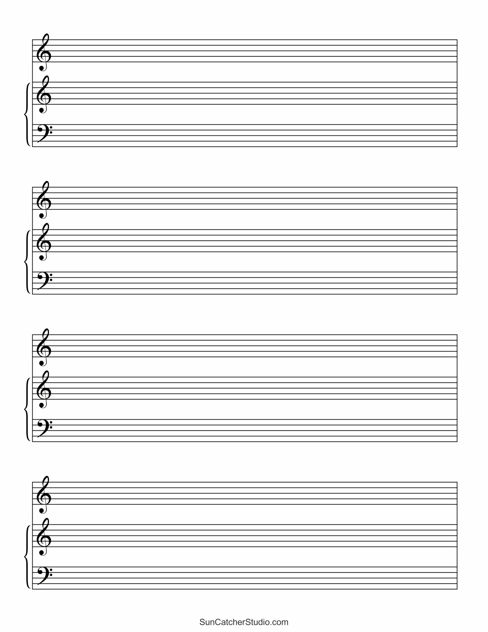 Free Printable Music Staff Paper