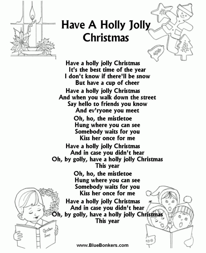 BlueBonkers Have A Holly Jolly Christmas Free Printable Christmas 