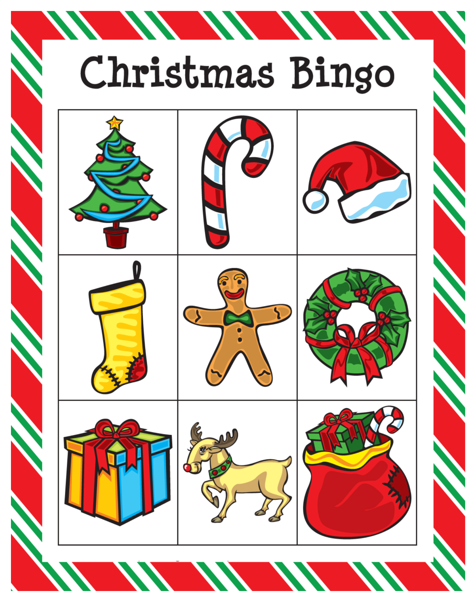 Free Printable Christmas Bingo Cards For 20