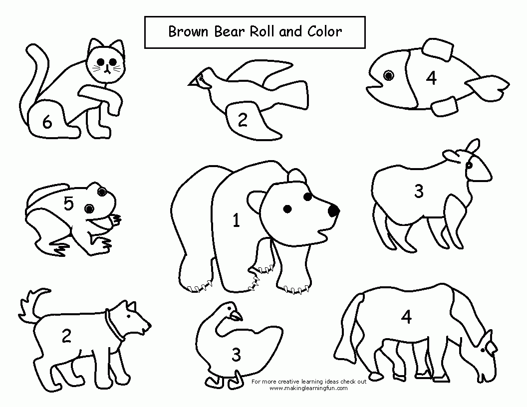 Brown Bear Coloring Page Eric Carle Coloring Home