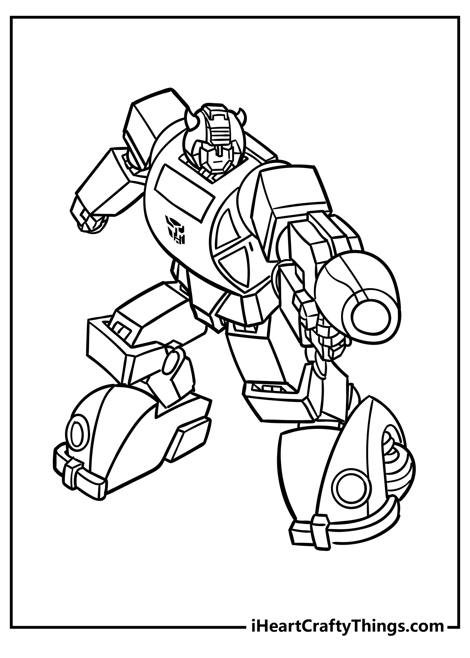 Printable Bumblebee Transformer Coloring Page