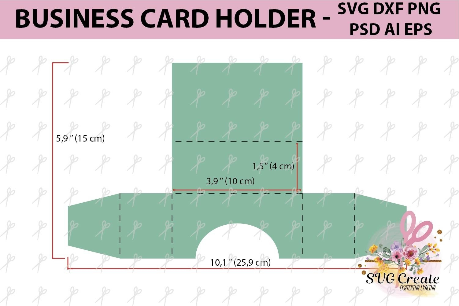 Business Card Holder Template Stand Paper Organiser Box 178914 Card 