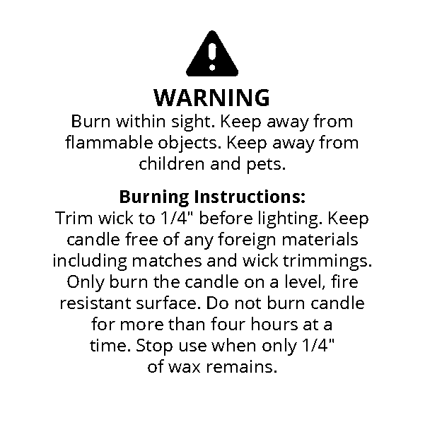 Candle Warning Labels Template Free