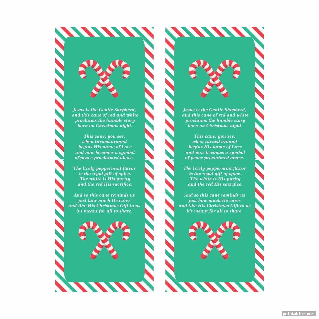 Candy Cane Legend Printable Bookmarks Printable Bookmarks