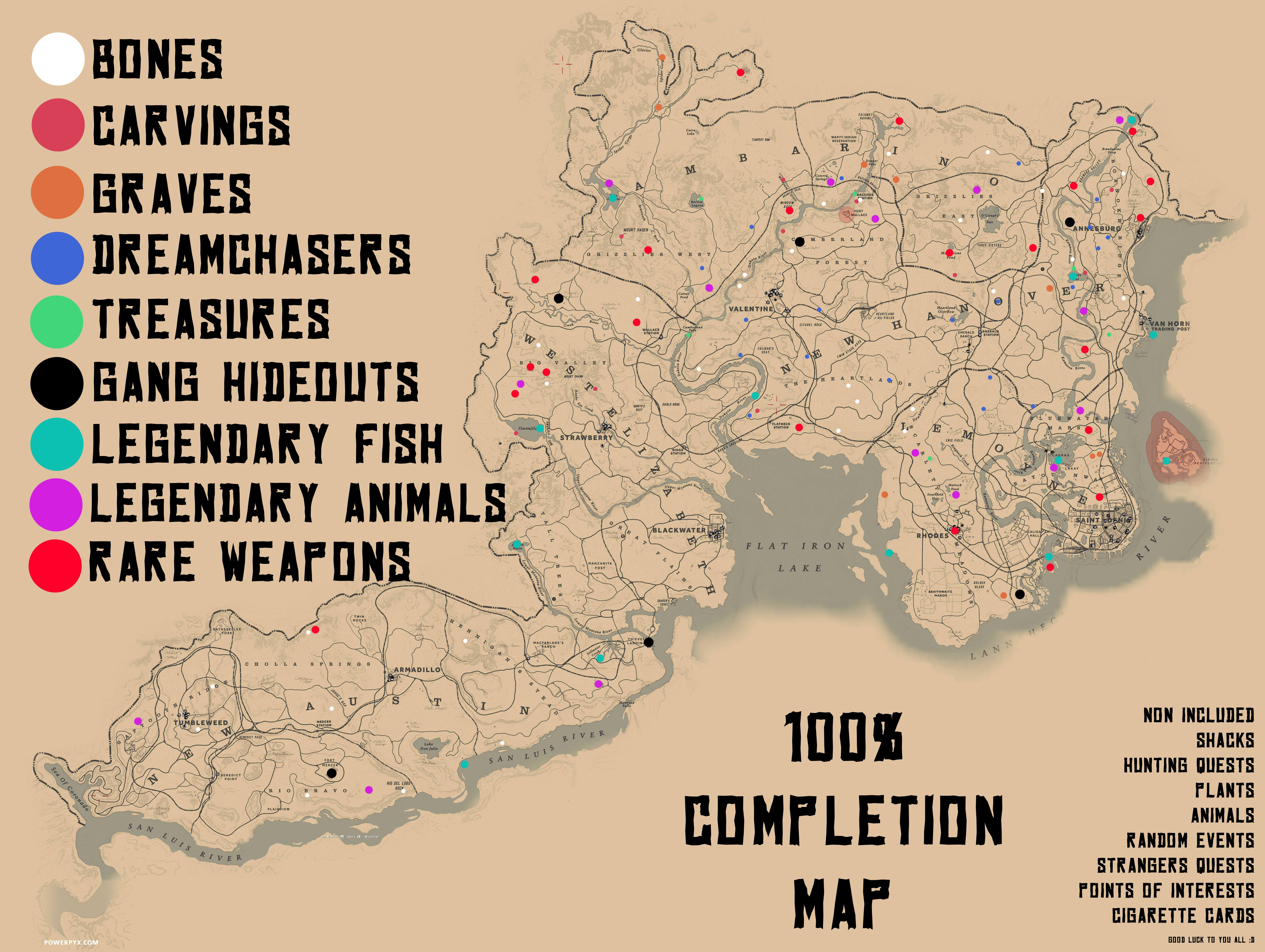 Red Dead Redemption 2 Printable Map
