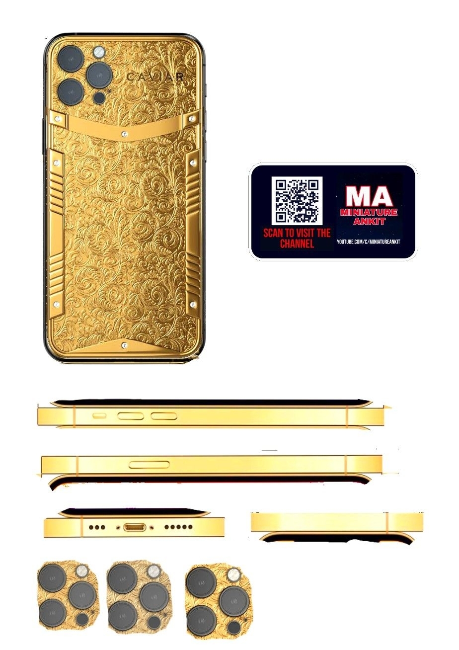 Cavair Gold Iphone 12 Pro Max Printable Template Paper Templates 