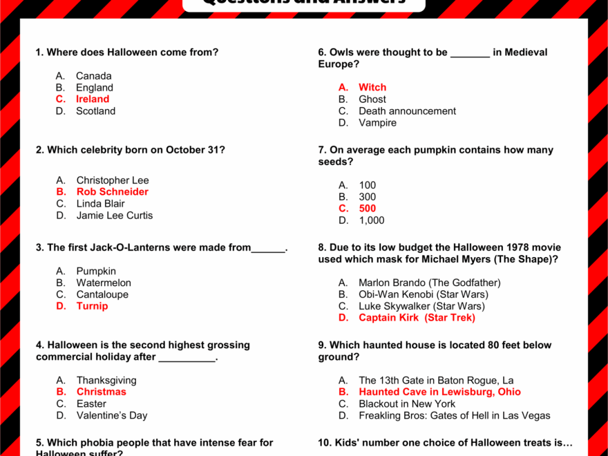 Cereal Trivia Questions And Answers Printable