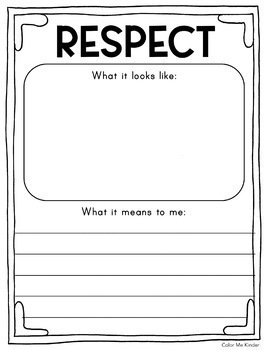 Character Education Printable Worksheets By Color Me Kinder TPT