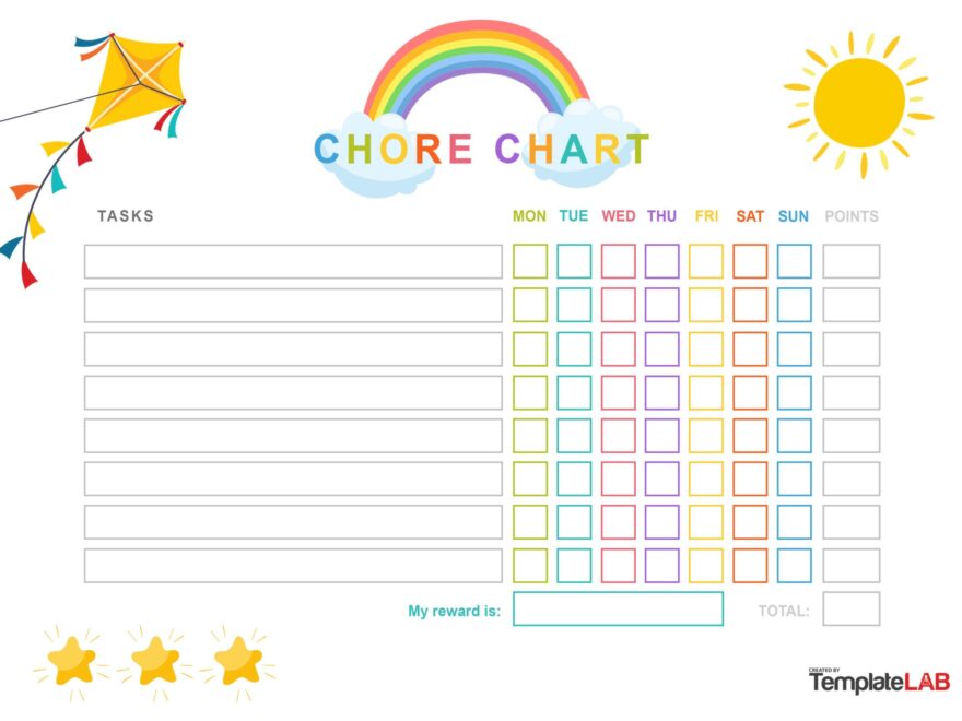 Chore Chart Template Kids Cute Printable Chore Chart For Kids