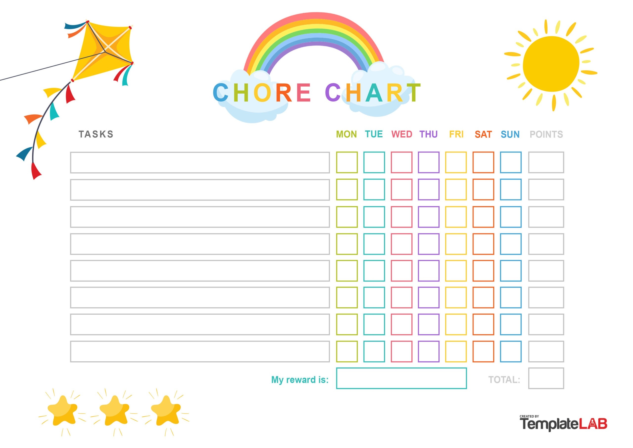 Chore Chart Template Kids Cute Printable Chore Chart For Kids
