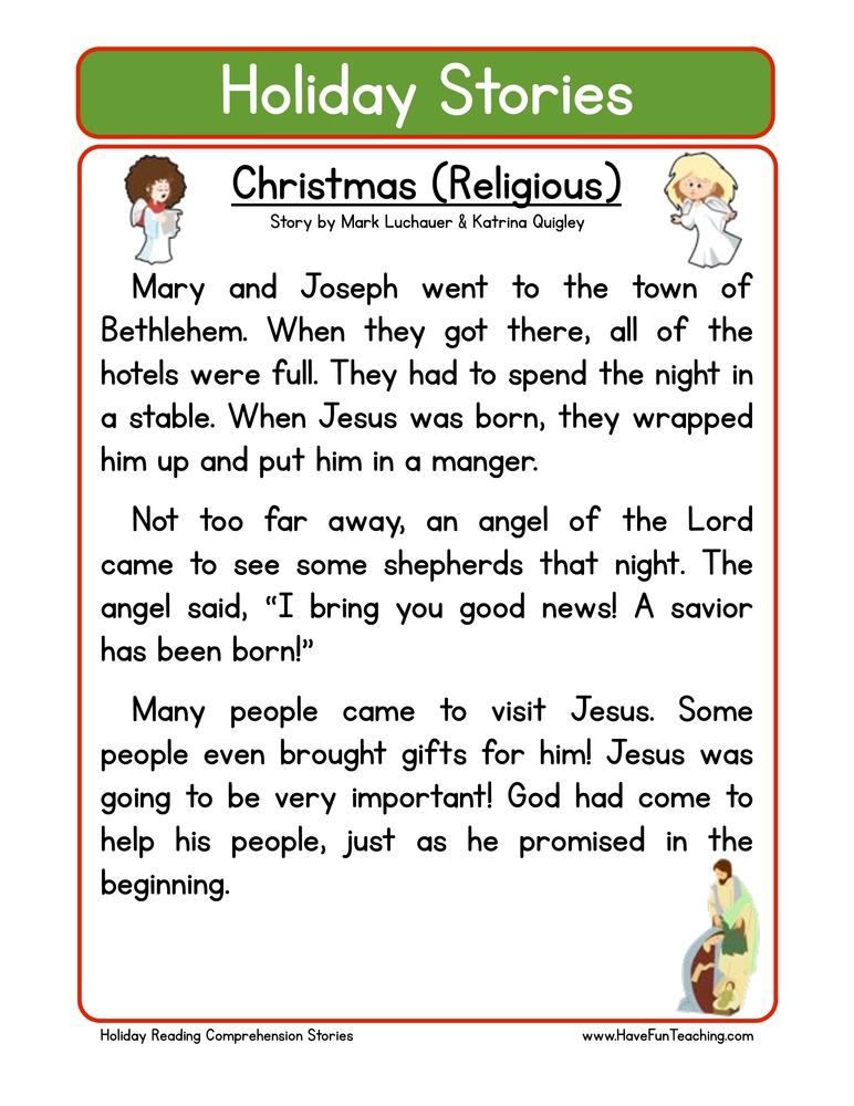 Christian Christmas Reading Comprehension Worksheet By Teach Simple