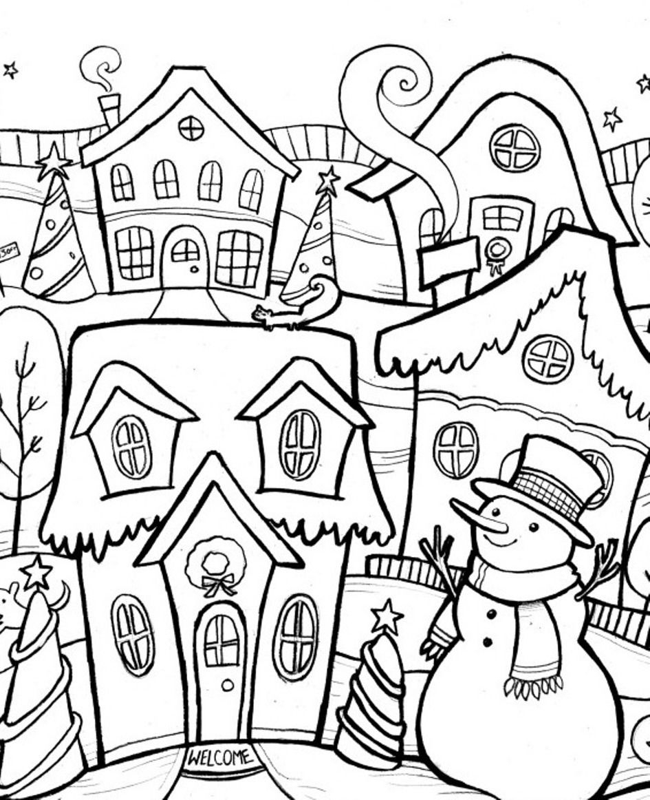 Christmas And Winter Coloring Pages At GetColorings Free 