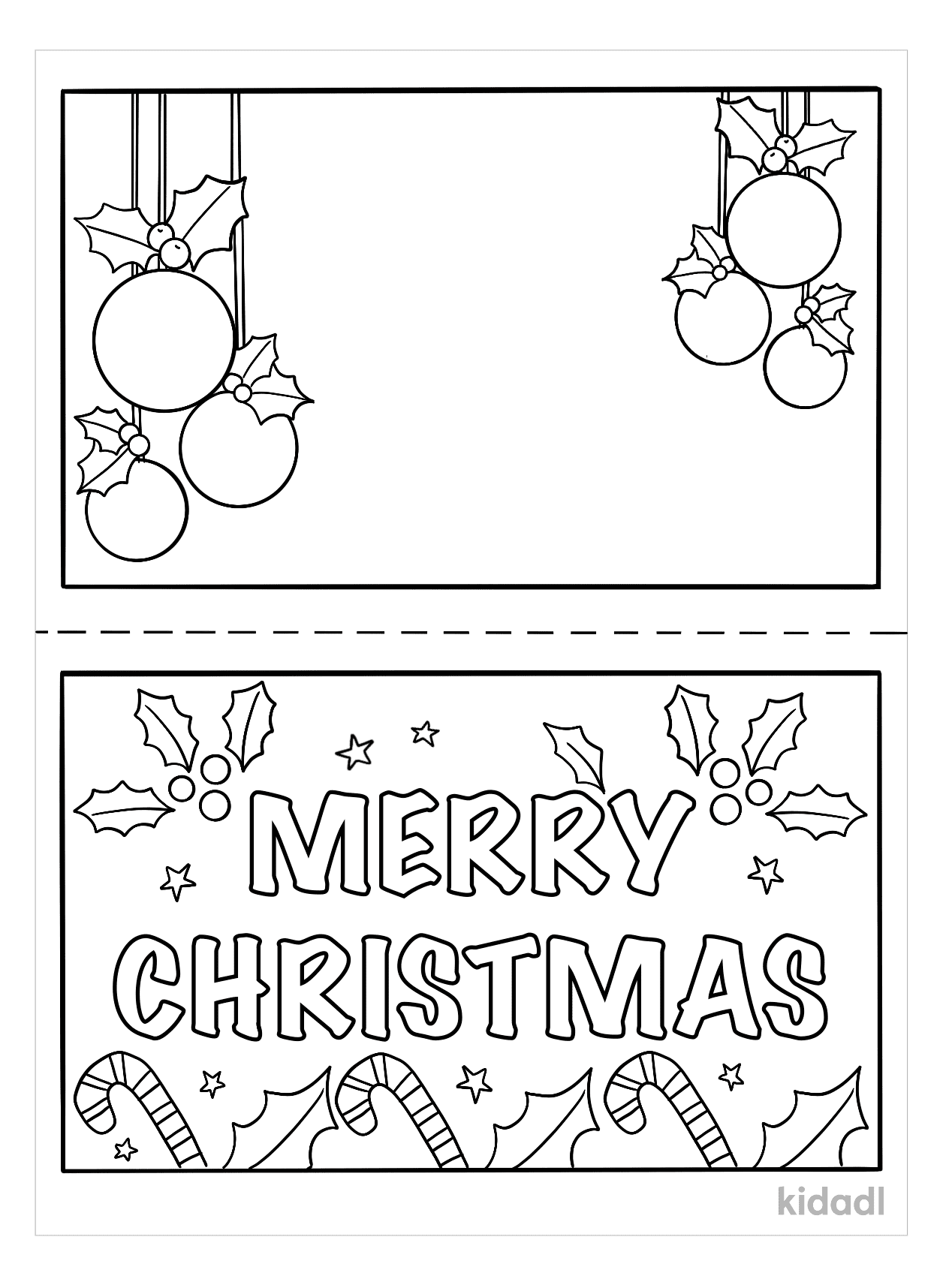 Christmas Card Printable Coloring