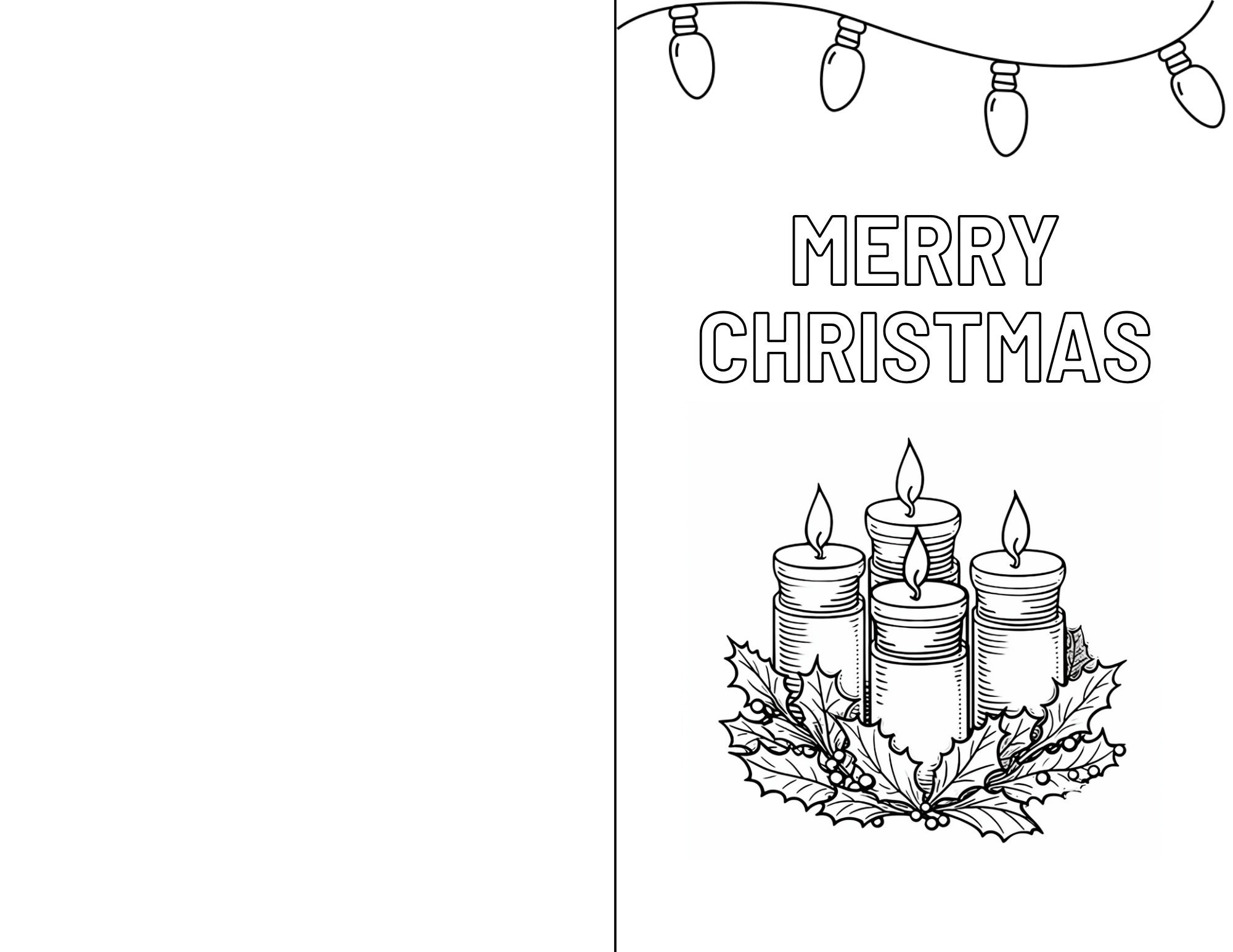 Christmas Cards To Color Printable Christmas Card To Color Color 