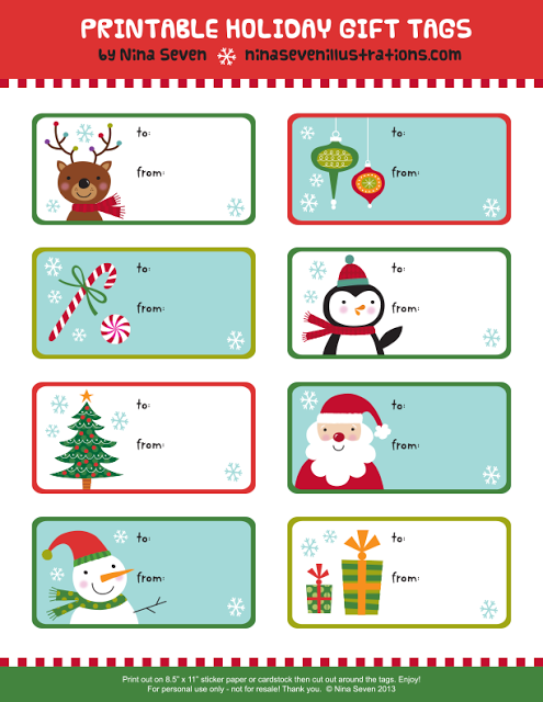 Christmas Gift Tags Printable For Kids
