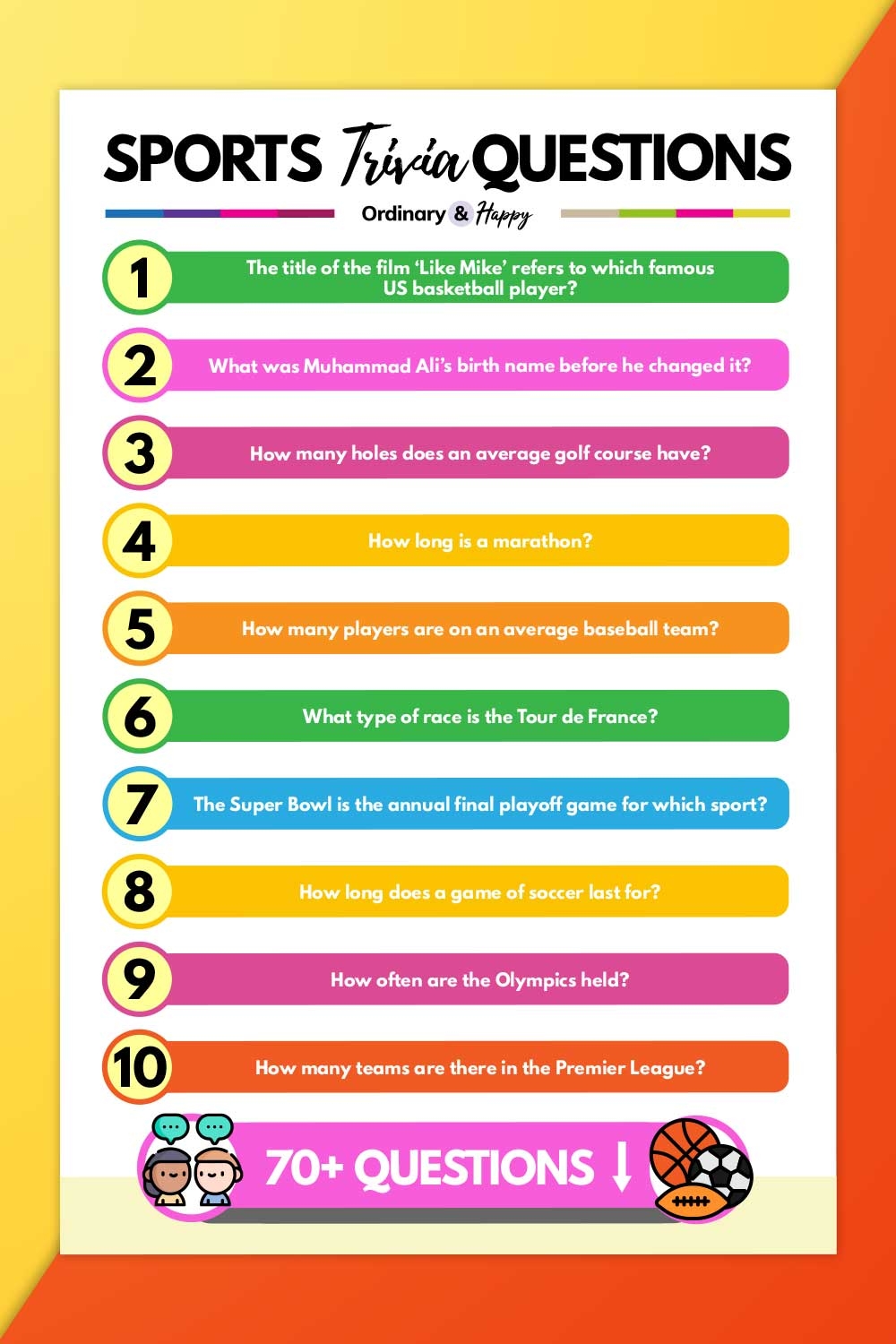 Trivia Questions And Answers Printable
