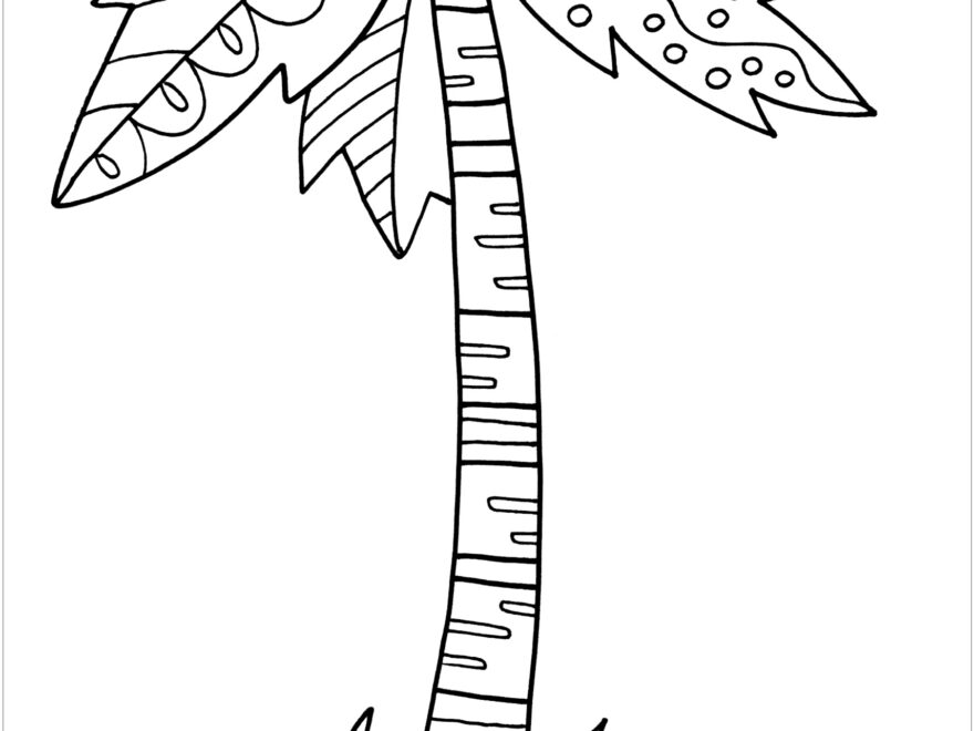 Collection Of Palm Tree Coloring Pages Free Printable