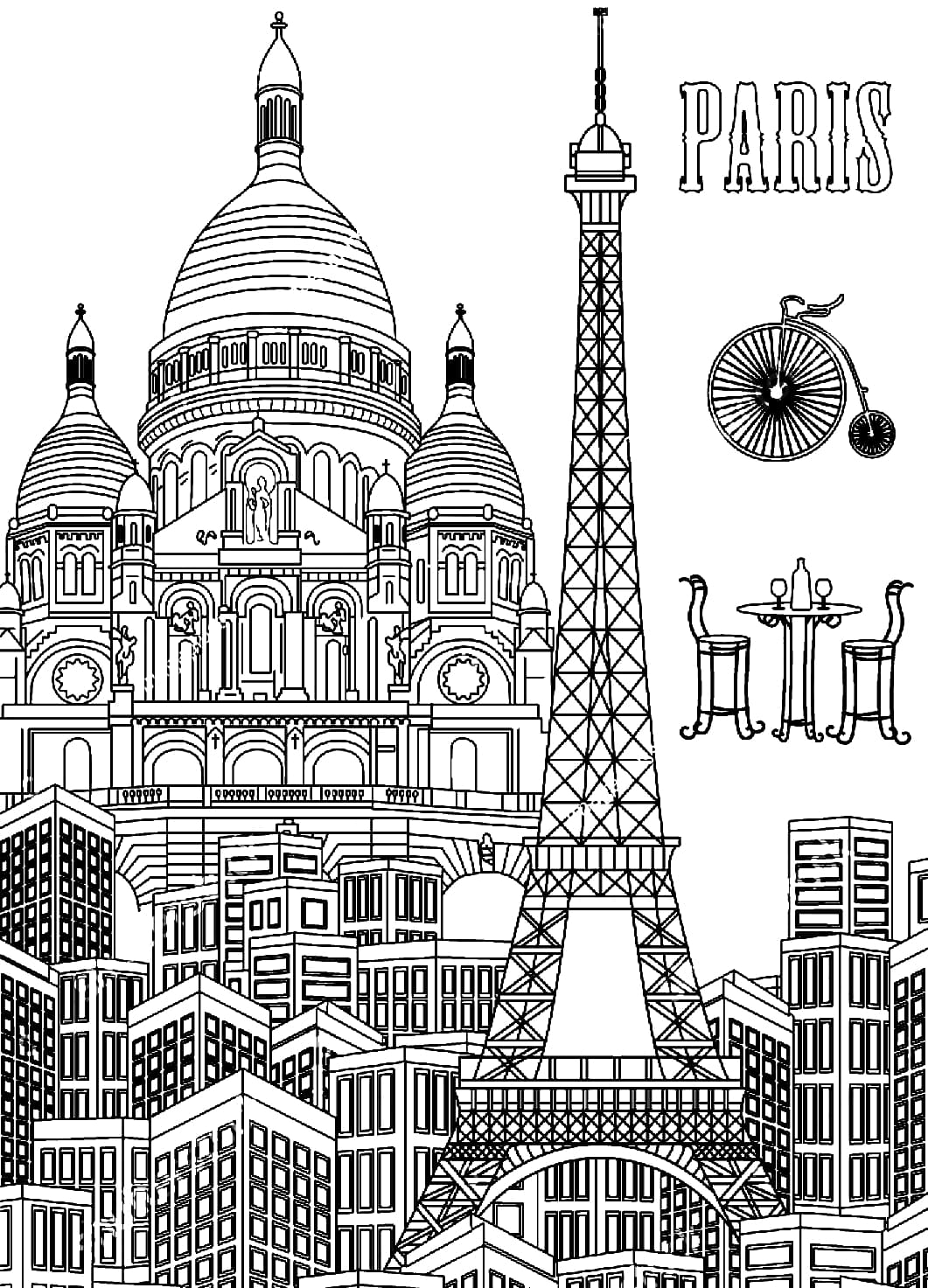 Free Printable Paris Coloring Pages