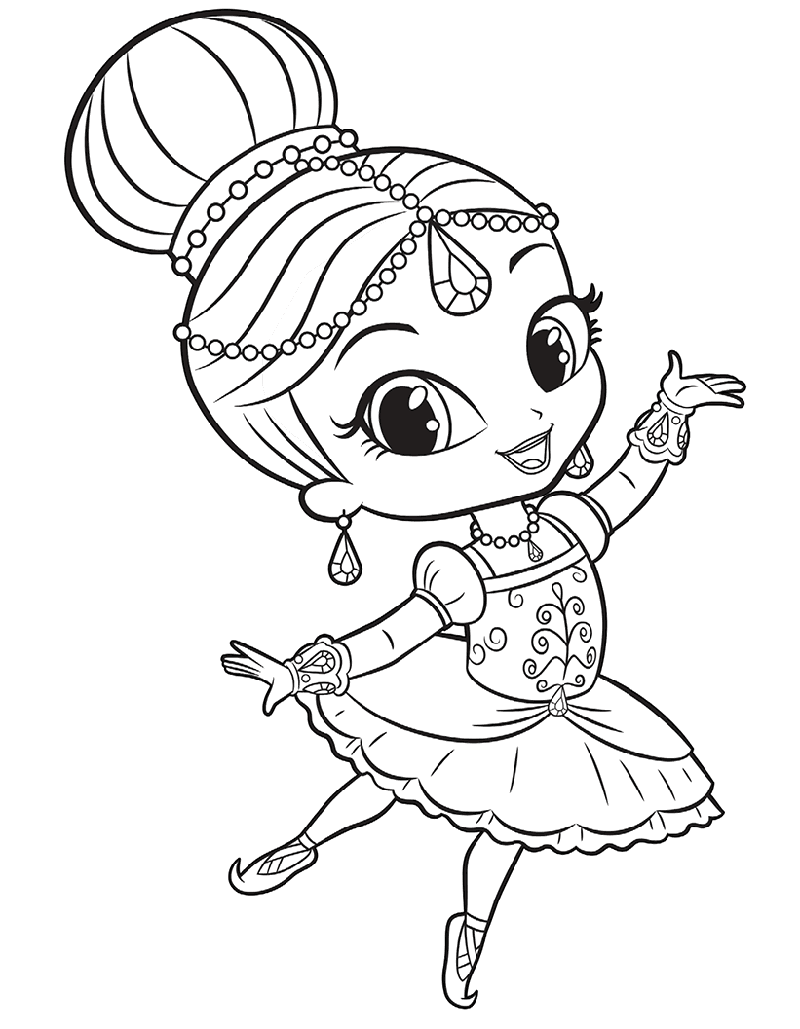 Collection Of Shimmer And Shine Coloring Pages Free Printable