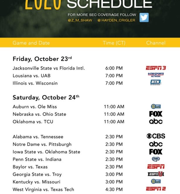 College Football Schedule 2025 26 202525 Printable David M Jessen
