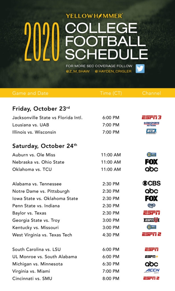 College Football Schedule 2025 26 202525 Printable David M Jessen
