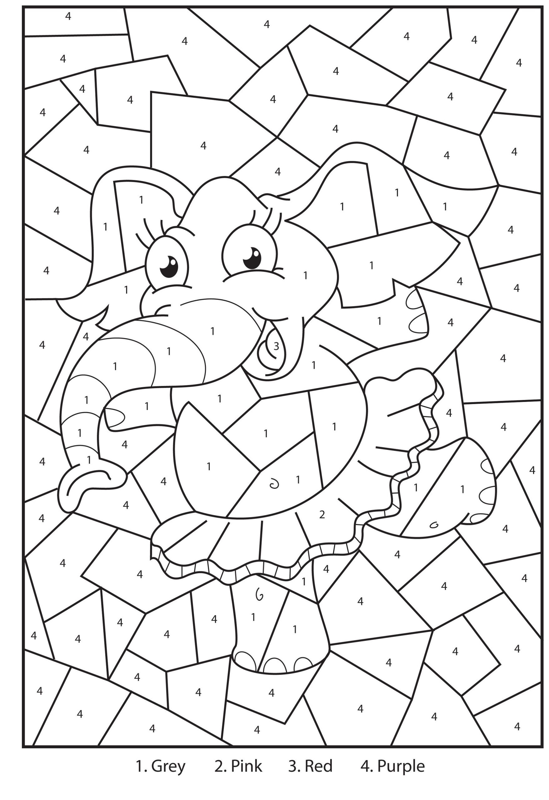 Color By Number For Adults Printables