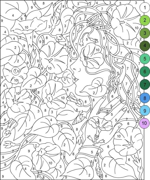 Color By Number Printable For Adults