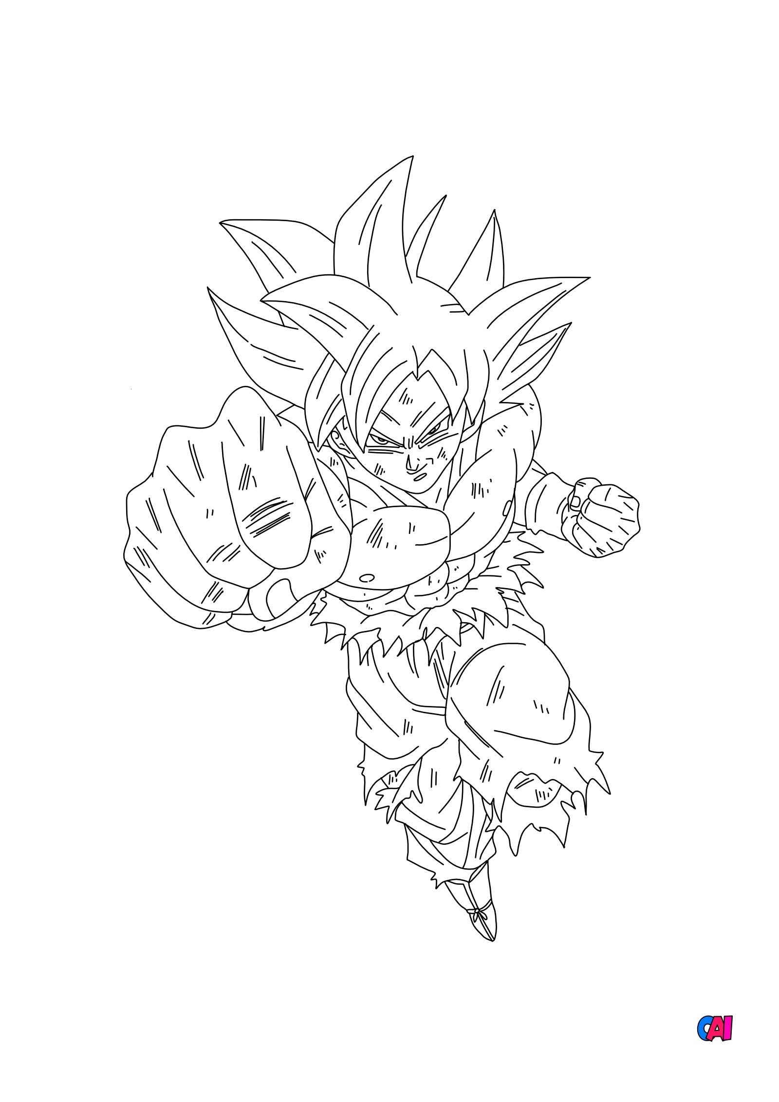 Coloriage Dragon Ball Super Goku Ultra Instinct Jena Media