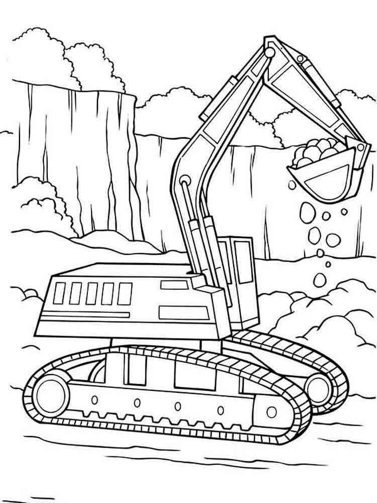 Construction Vehicles Coloring Pages Download And Print Construction 