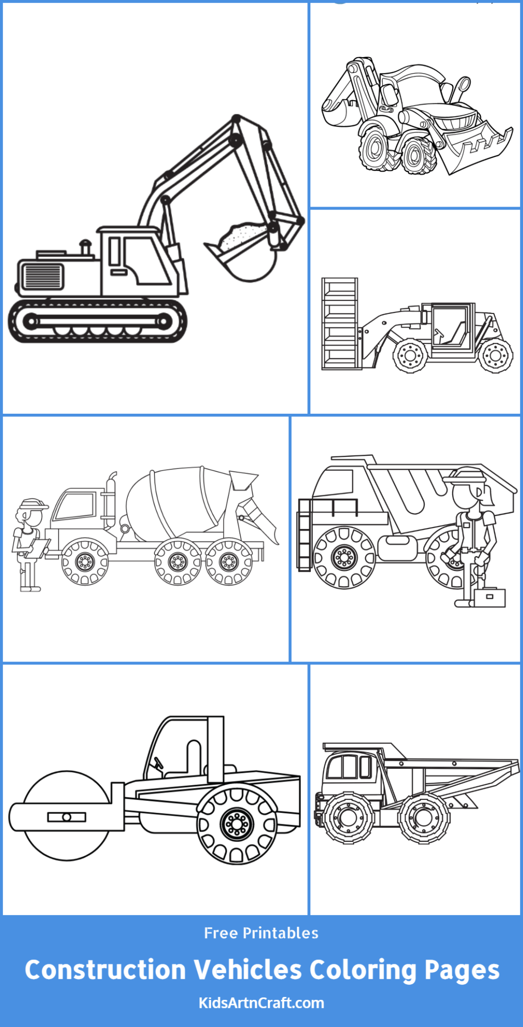 Construction Vehicles Coloring Pages For Kids Free Printables Kids 