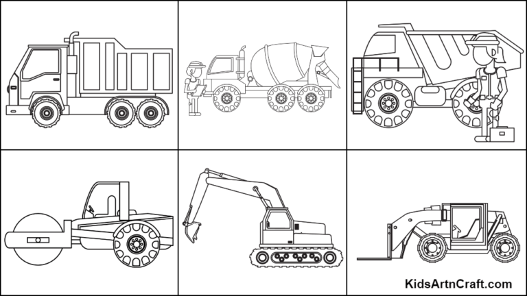 Construction Vehicles Coloring Pages For Kids Free Printables Kids 