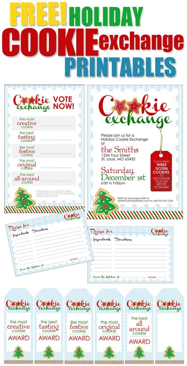 Cookie Exchange Games Free Printables