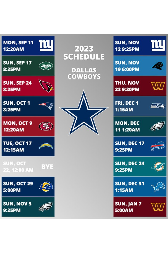 Cowboys Uniforms Schedule 2025 B Kenny Ward
