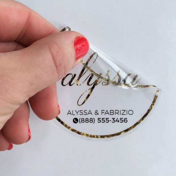 Custom Clear Stickers Transparent Labels Personalized Clear Etsy 