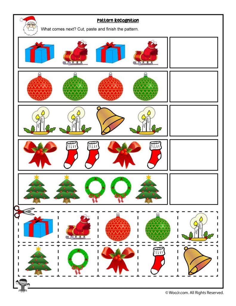 Cut And Paste Christmas Worksheets AlphabetWorksheetsFree