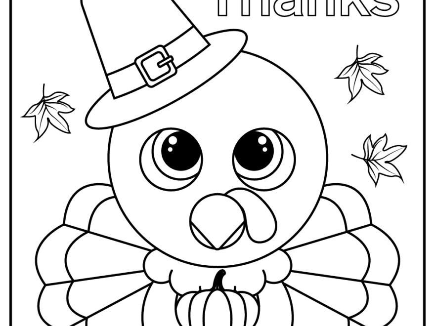 Cute Pilgrim Coloring Pages