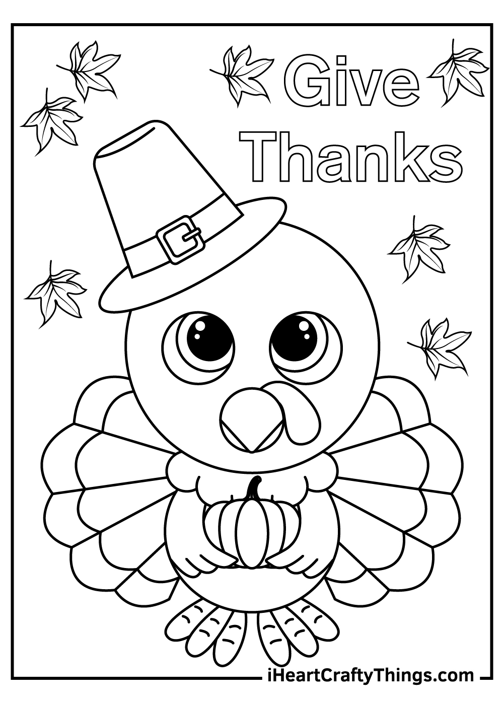 Cute Pilgrim Coloring Pages