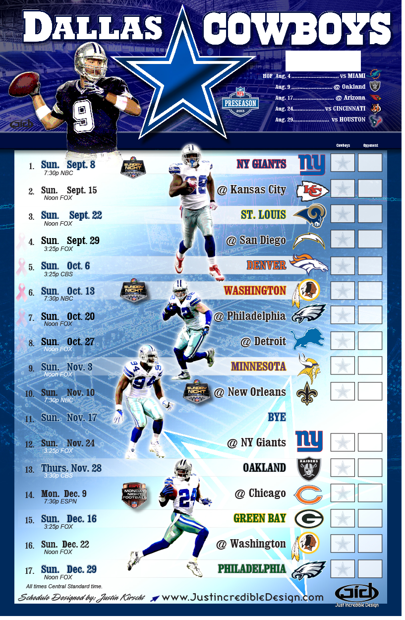 Dallas Cowboys 2025 25 Schedule Printable Claire Adamson