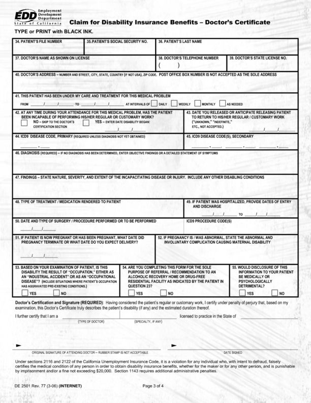 De 2501 Form 2023 Printable