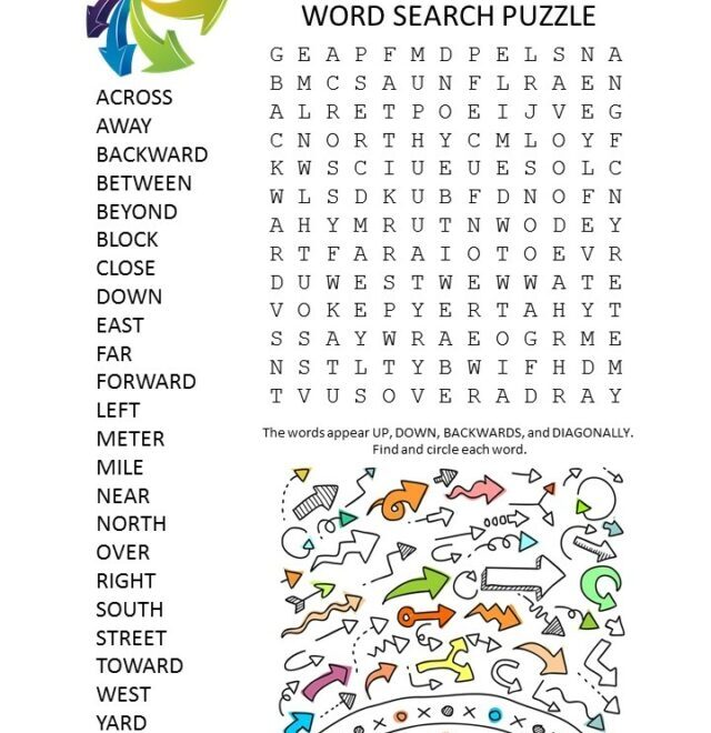 Directions Word Search Puzzle Puzzles To Play