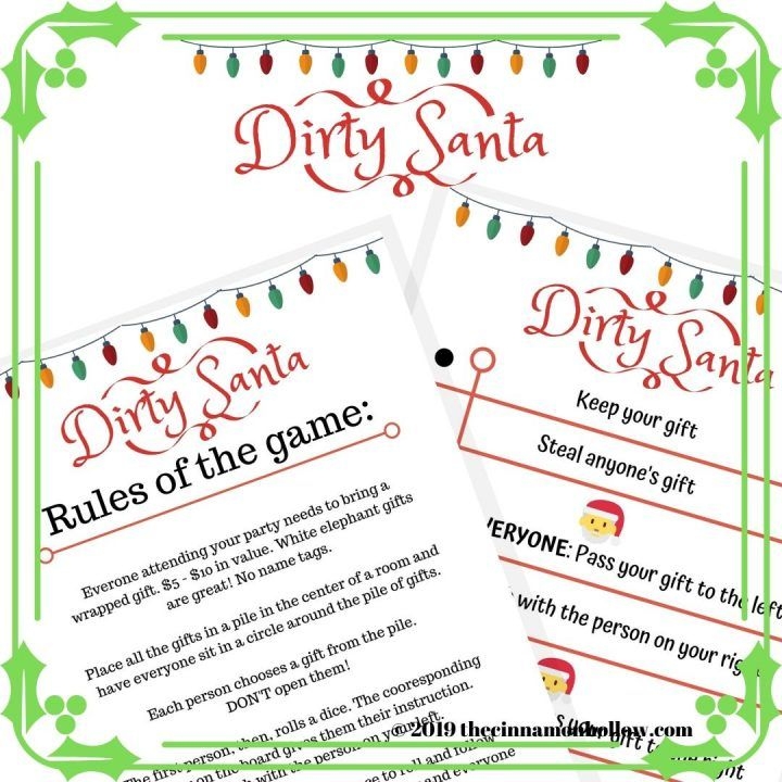 Dirty Santa Rules Printable Printable Word Searches
