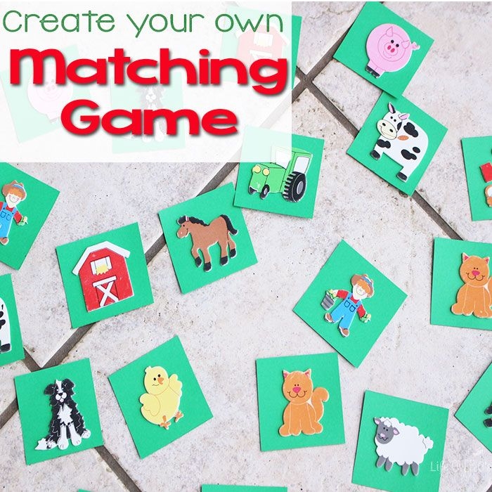 DIY Animal Matching Game Animal Matching Game Preschool Games 