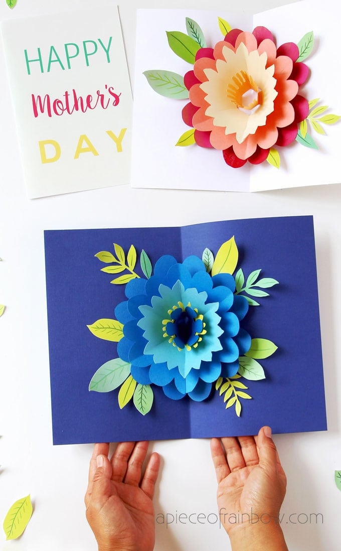 DIY Happy Mother 39 s Day Card With Pop Up Flower A Piece Of Rainbow