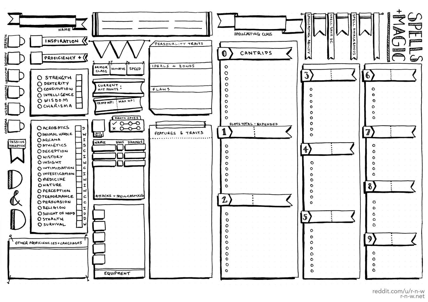 Dnd 3 5 Character Sheet Printable