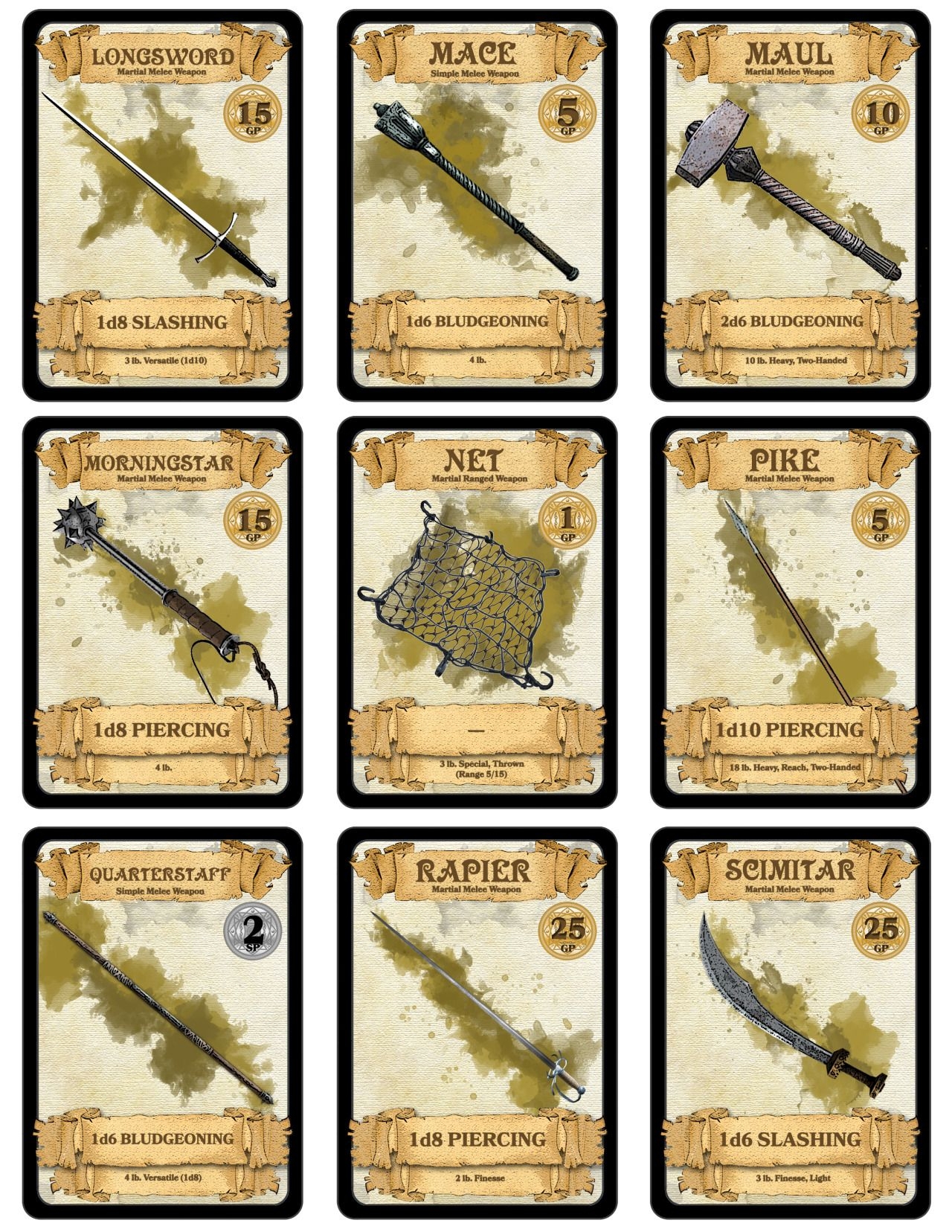 Dnd 5e Printable Magic Item Cards