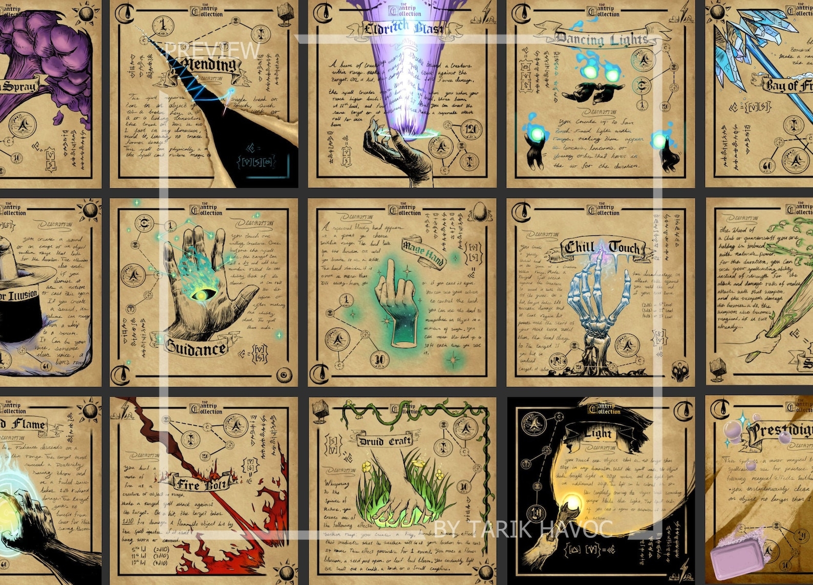 D&D 5E Spell Cards Printable