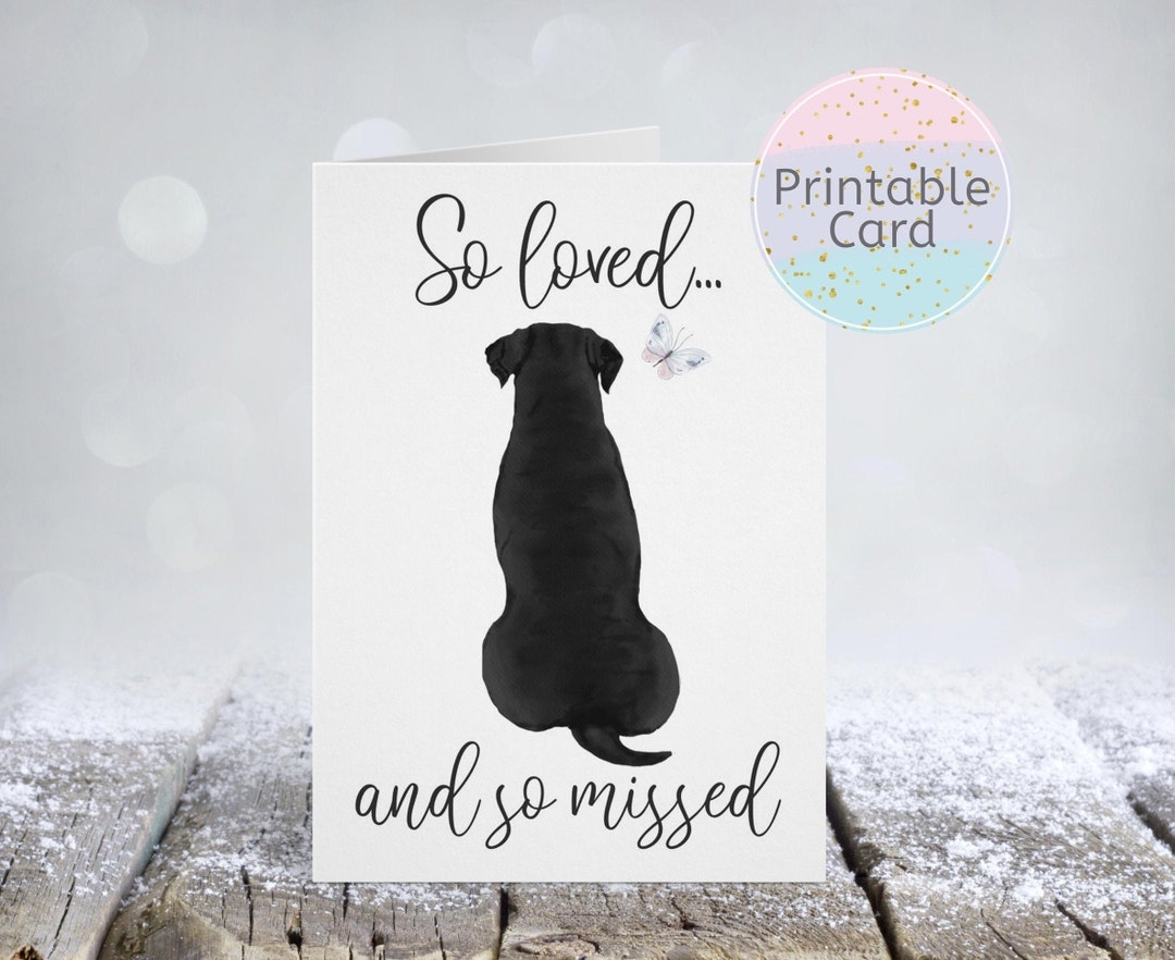 Dog Sympathy Card Printable Pet Condolence Card Pet Sympathy Pet 