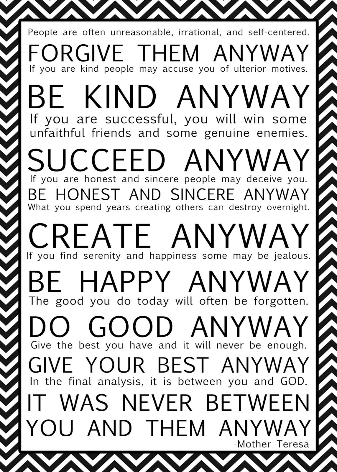 Download Printable Printable Version Mother Teresa Do It Any