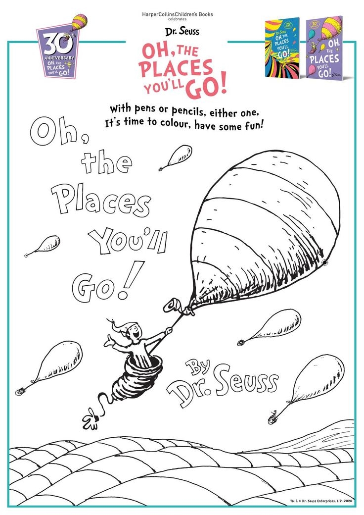 Dr Seuss Oh The Places You 39 ll Go Coloring Pages