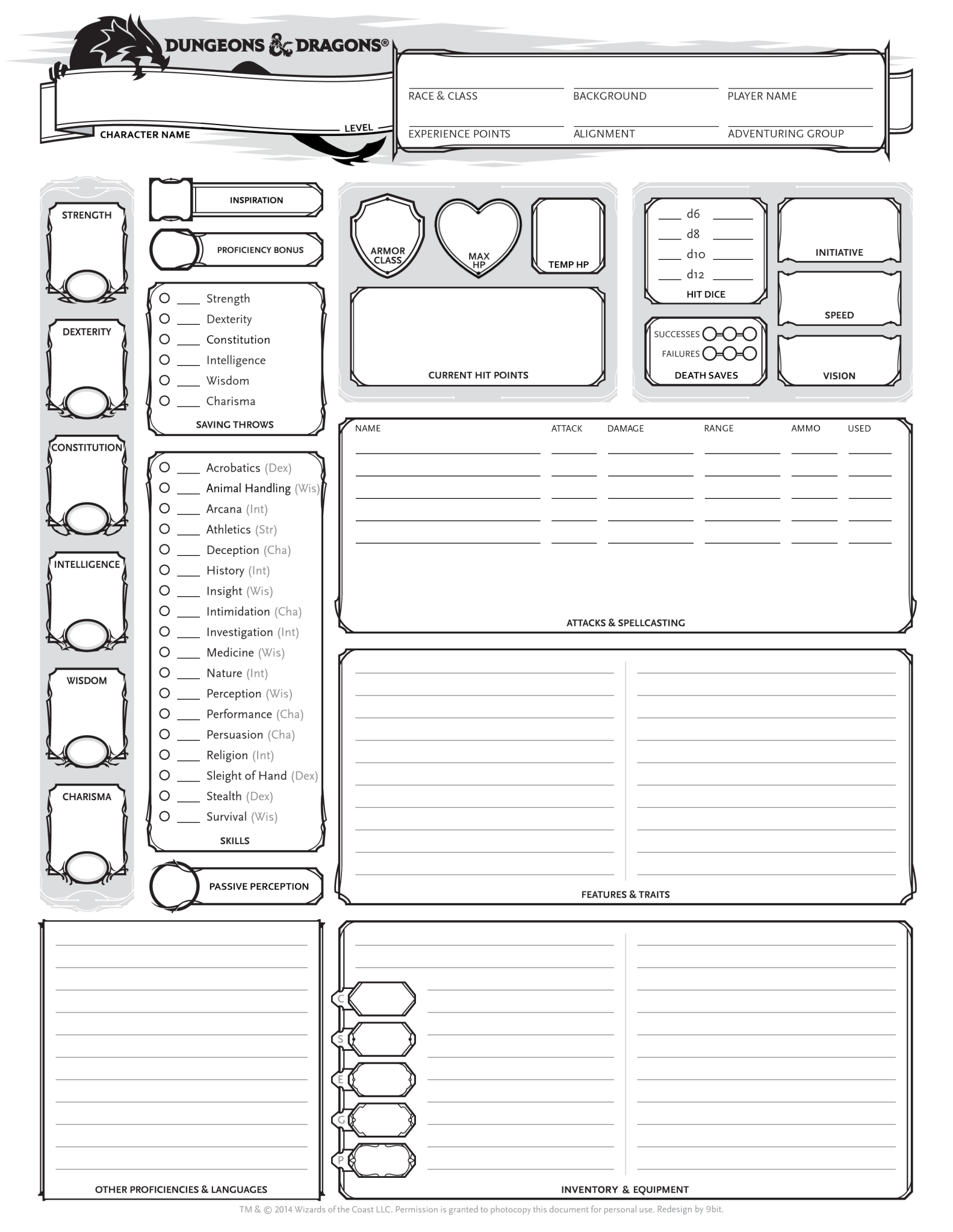 Dungeons And Dragons 2024 Character Sheet Benni Kristine